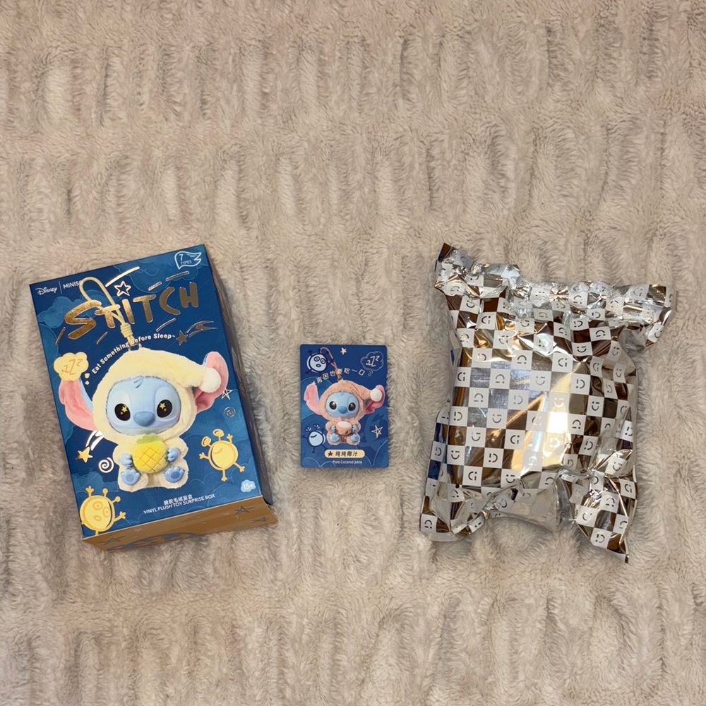 Eat Something before Sleep Stitch Pure Coconut Juice